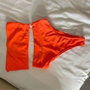 Orange High Waist Bikini